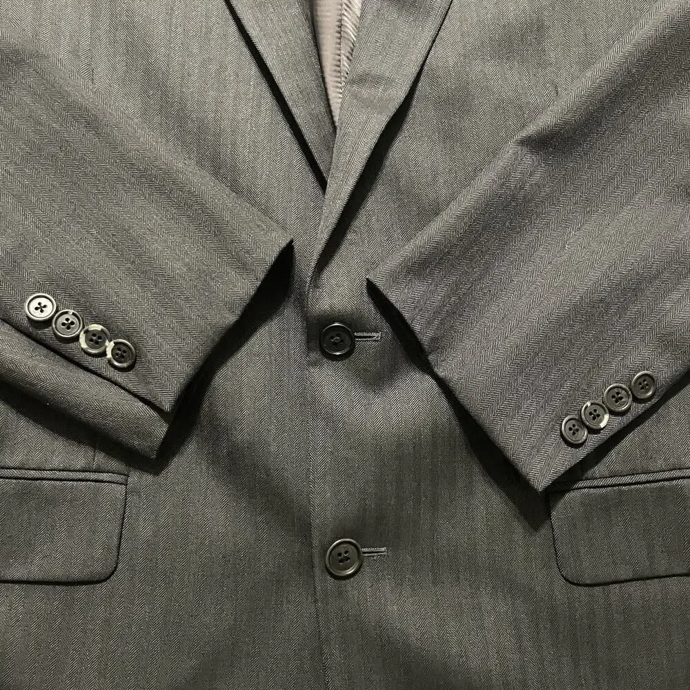 Brooks Brothers Saxxon Suit Mens 44 S Gray Madison 1818 2pc Pants 32x27.5 USA
